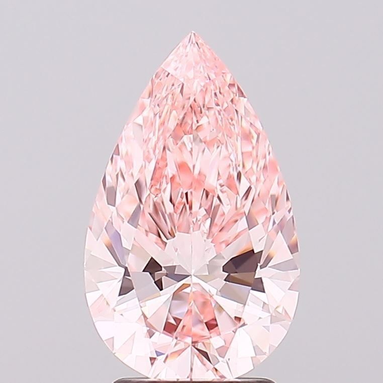 Loose Diamond - PEAR 2.51ct Fancy Vivid Pink VVS1: Loose Diamond - PEAR 2.51ct Fancy Vivid Pink VVS1 Source: This is a real non-mined Diamond that has been grown in a lab Shape: PEAR Carats: 2.51 Color: Fancy Vivid Pink Certification: IGI Video: