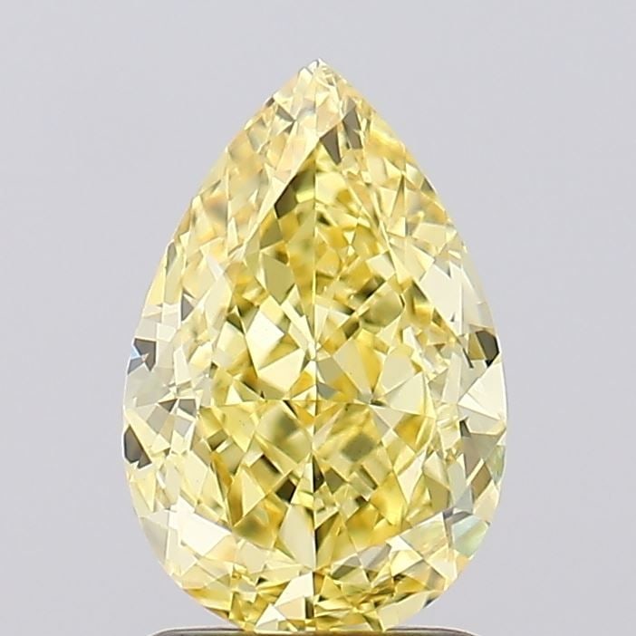 Loose Diamond - PEAR 2.01ct Fancy Intense Yellow VS1: Loose Diamond - PEAR 2.01ct Fancy Intense Yellow VS1 Source: This is a real non-mined Diamond that has been grown in a lab Shape: PEAR Carats: 2.01 Color: Fancy Intense Yellow Certification: IGI Video