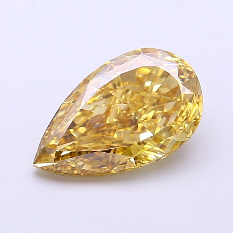 Loose Diamond - PEAR 2.0ct Fancy Vivid Yellow VS1: Loose Diamond - PEAR 2.0ct Fancy Vivid Yellow VS1 Source: This is a real non-mined Diamond that has been grown in a lab Shape: PEAR Carats: 2.0 Color: Fancy Vivid Yellow Certification: NONE Video: