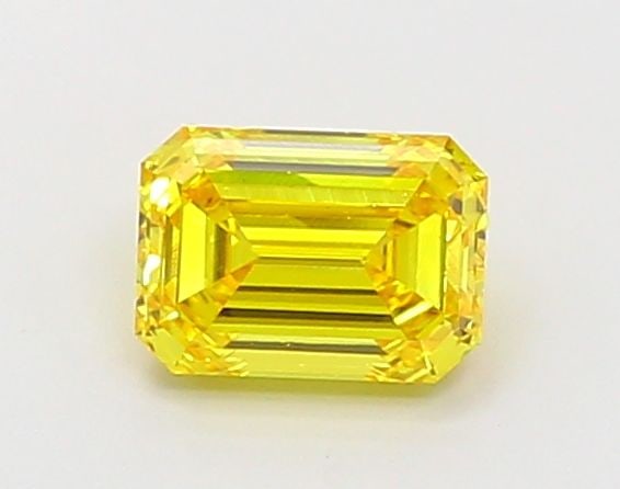 Loose Diamond - EMERALD 1.06ct Fancy Vivid Yellow VS2: Loose Diamond - EMERALD 1.06ct Fancy Vivid Yellow VS2 Source: This is a real non-mined Diamond that has been grown in a lab Shape: EMERALD Carats: 1.06 Color: Fancy Vivid Yellow Certification: IGI Vid