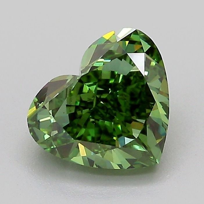 Loose Diamond - HEART 1.5ct Fancy Vivid Green VS1: Loose Diamond - HEART 1.5ct Fancy Vivid Green VS1 Source: This is a real non-mined Diamond that has been grown in a lab Shape: HEART Carats: 1.5 Color: Fancy Vivid Green Certification: IGI Video: