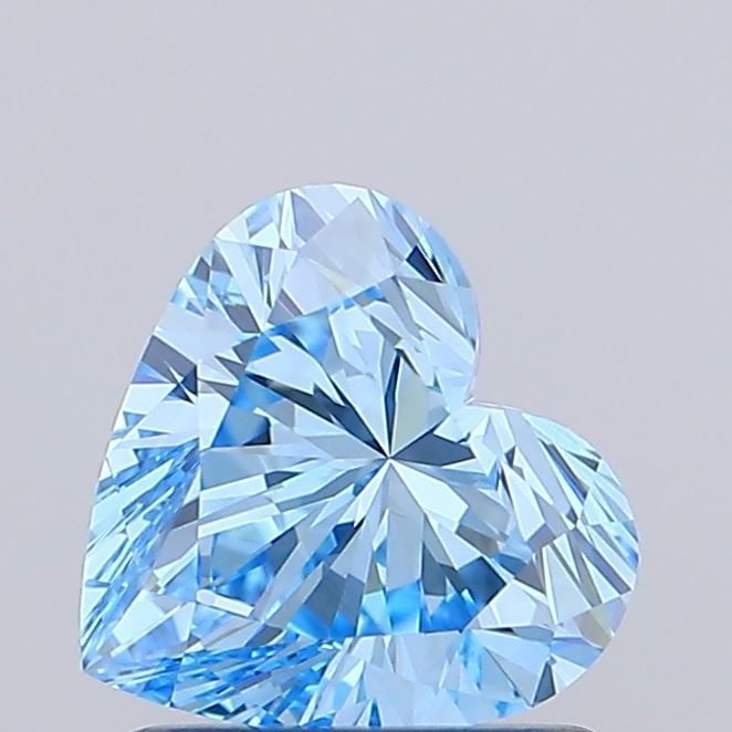 Loose Diamond - HEART 1.07ct Fancy Vivid Blue VVS2: Loose Diamond - HEART 1.07ct Fancy Vivid Blue VVS2 Source: This is a real non-mined Diamond that has been grown in a lab Shape: HEART Carats: 1.07 Color: Fancy Vivid Blue Certification: IGI Video: