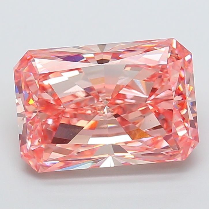 Loose Diamond - RADIANT 10.03ct Fancy Vivid Pink VS2: Loose Diamond - RADIANT 10.03ct Fancy Vivid Pink VS2 Source: This is a real non-mined Diamond that has been grown in a lab Shape: RADIANT Carats: 10.03 Color: Fancy Vivid Pink Certification: IGI Video