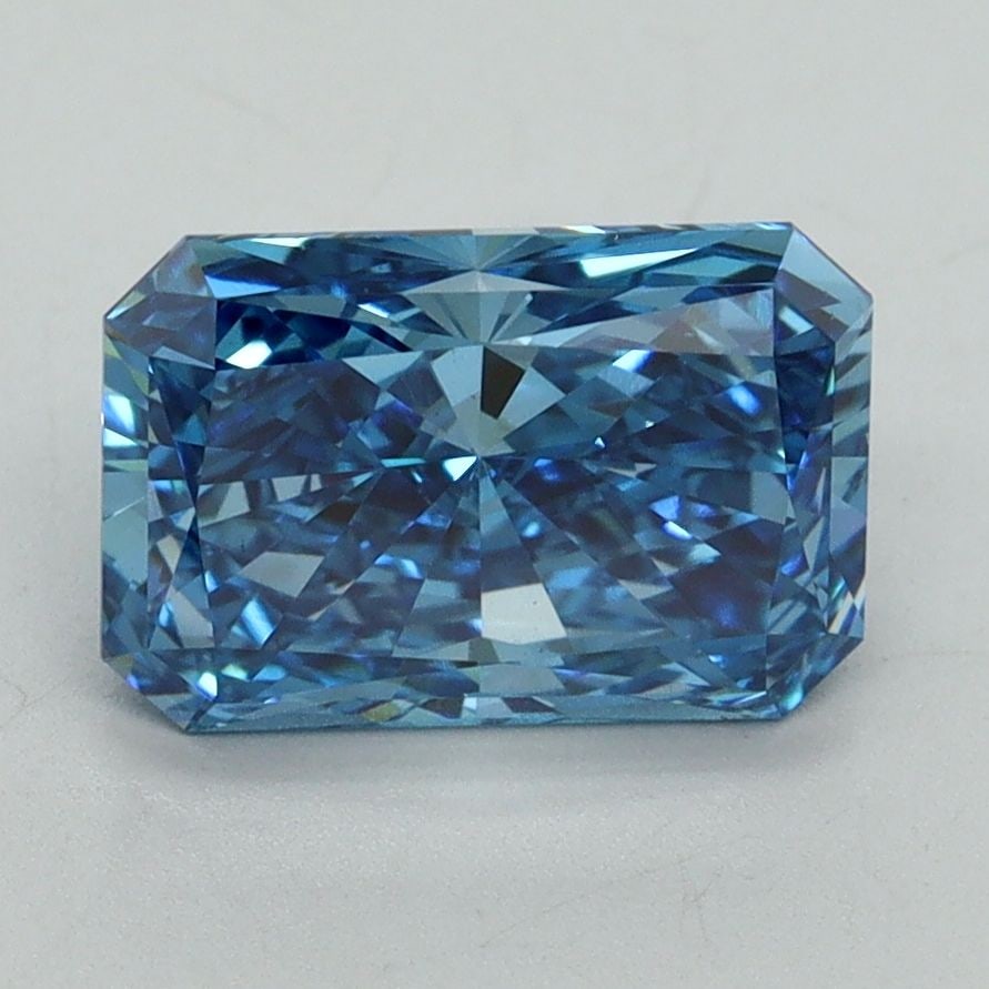 Loose Diamond - RADIANT 2.14ct Fancy Vivid Blue VS1: Loose Diamond - RADIANT 2.14ct Fancy Vivid Blue VS1 Source: This is a real non-mined Diamond that has been grown in a lab Shape: RADIANT Carats: 2.14 Color: Fancy Vivid Blue Certification: IGI Video: