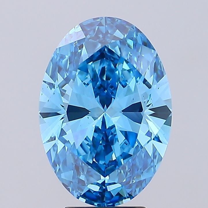 Loose Diamond - OVAL 5.03ct Fancy Vivid Blue VS2: Loose Diamond - OVAL 5.03ct Fancy Vivid Blue VS2 Source: This is a real non-mined Diamond that has been grown in a lab Shape: OVAL Carats: 5.03 Color: Fancy Vivid Blue Certification: IGI Video:
