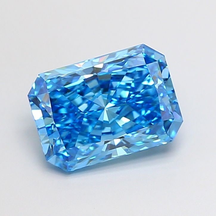 Loose Diamond - RADIANT 3.02ct Fancy Vivid Blue VVS2: Loose Diamond - RADIANT 3.02ct Fancy Vivid Blue VVS2 Source: This is a real non-mined Diamond that has been grown in a lab Shape: RADIANT Carats: 3.02 Color: Fancy Vivid Blue Certification: IGI Video:
