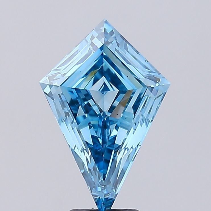 Loose Diamond - KITE 4.51ct Fancy Vivid Blue VS2: Loose Diamond - KITE 4.51ct Fancy Vivid Blue VS2 Source: This is a real non-mined Diamond that has been grown in a lab Shape: KITE Carats: 4.51 Color: Fancy Vivid Blue Certification: IGI Video: