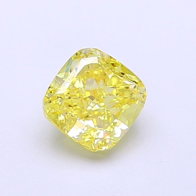 Loose Diamond - CUSHION MODIFIED 1.03ct Fancy Intense Yellow VVS2: Loose Diamond - CUSHION MODIFIED 1.03ct Fancy Intense Yellow VVS2 Source: This is a real non-mined Diamond that has been grown in a lab Shape: CUSHION MODIFIED Carats: 1.03 Color: Fancy Intense Yellow