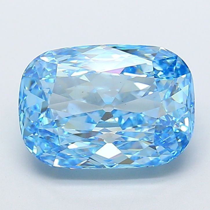 Loose Diamond - CUSHION MODIFIED 6.04ct Fancy Vivid Blue VS2: Loose Diamond - CUSHION MODIFIED 6.04ct Fancy Vivid Blue VS2 Source: This is a real non-mined Diamond that has been grown in a lab Shape: CUSHION MODIFIED Carats: 6.04 Color: Fancy Vivid Blue Certific