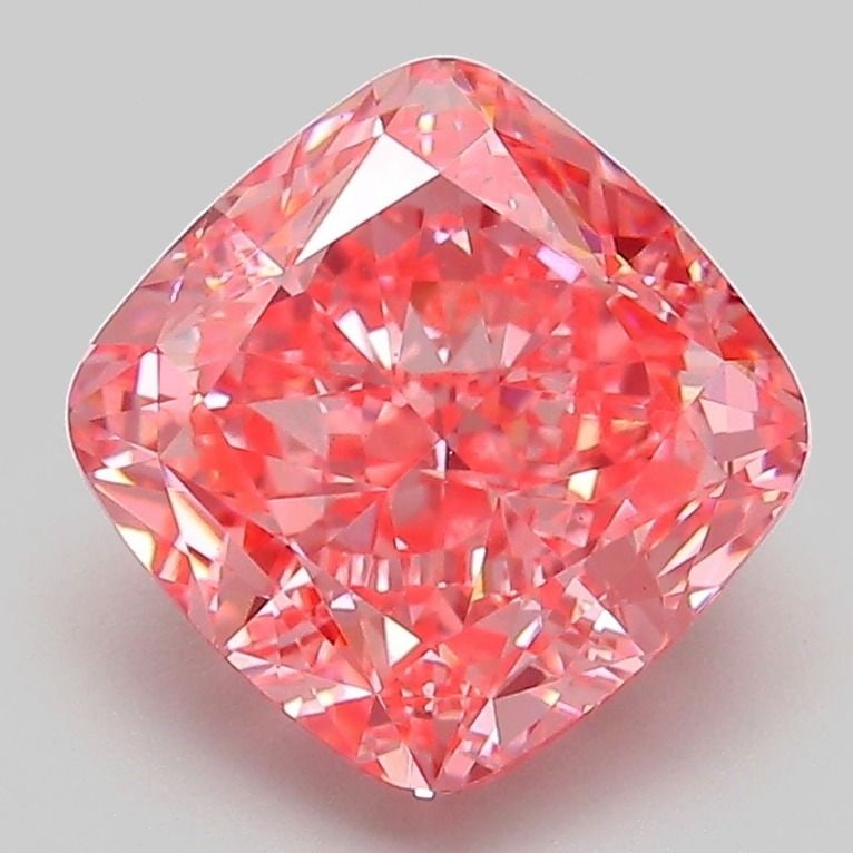 Loose Diamond - CUSHION MODIFIED 3.09ct Fancy Vivid Pink VS1: Loose Diamond - CUSHION MODIFIED 3.09ct Fancy Vivid Pink VS1 Source: This is a real non-mined Diamond that has been grown in a lab Shape: CUSHION MODIFIED Carats: 3.09 Color: Fancy Vivid Pink Certific
