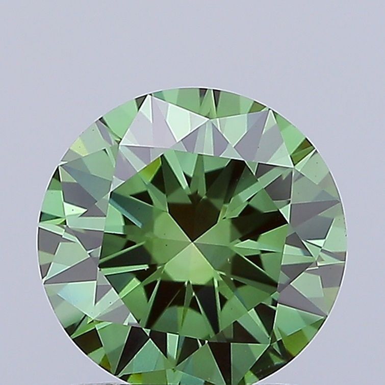 Loose Diamond - ROUND 1.7ct Fancy Vivid Green VS1: Loose Diamond - ROUND 1.7ct Fancy Vivid Green VS1 Source: This is a real non-mined Diamond that has been grown in a lab Shape: ROUND Carats: 1.7 Color: Fancy Vivid Green Certification: IGI Video: