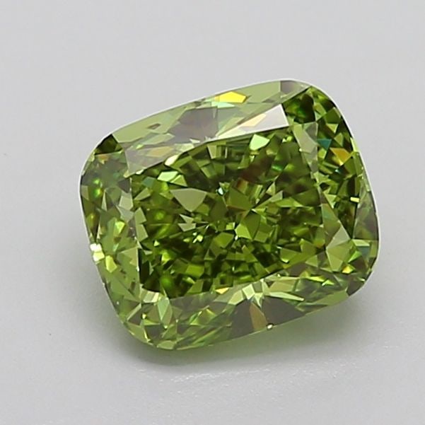 Loose Diamond - CUSHION MODIFIED 2.28ct Fancy Vivid Green VVS2: Loose Diamond - CUSHION MODIFIED 2.28ct Fancy Vivid Green VVS2 Source: This is a real non-mined Diamond that has been grown in a lab Shape: CUSHION MODIFIED Carats: 2.28 Color: Fancy Vivid Green Certi