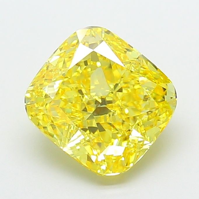 Loose Diamond - CUSHION MODIFIED 4.95ct Fancy Vivid Yellow VS1: Loose Diamond - CUSHION MODIFIED 4.95ct Fancy Vivid Yellow VS1 Source: This is a real non-mined Diamond that has been grown in a lab Shape: CUSHION MODIFIED Carats: 4.95 Color: Fancy Vivid Yellow Cert