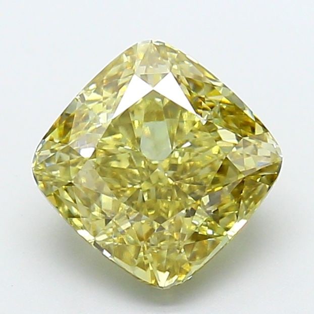 Loose Diamond - CUSHION MODIFIED 2.5ct Fancy Intense Yellow VS1: Loose Diamond - CUSHION MODIFIED 2.5ct Fancy Intense Yellow VS1 Source: This is a real non-mined Diamond that has been grown in a lab Shape: CUSHION MODIFIED Carats: 2.5 Color: Fancy Intense Yellow Ce