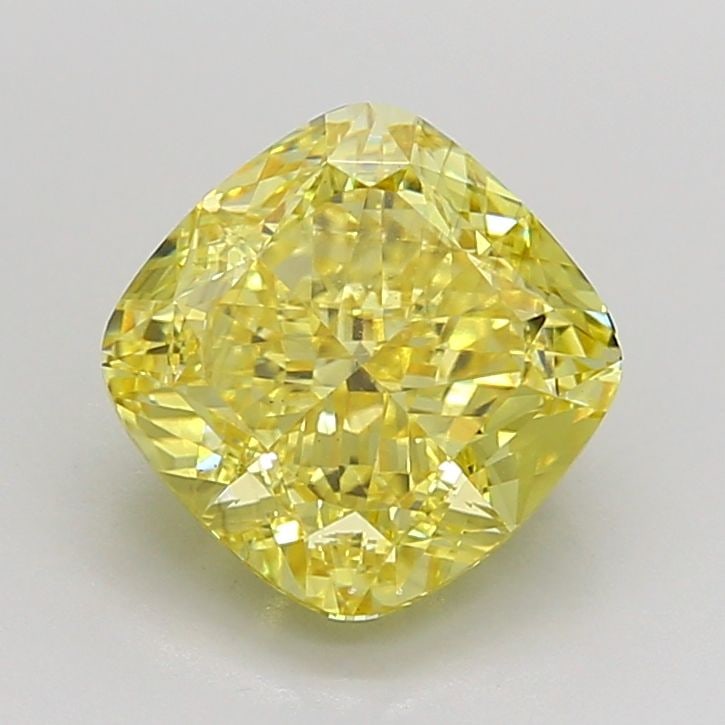 Loose Diamond - CUSHION MODIFIED 2.81ct Fancy Intense Yellow SI1: Loose Diamond - CUSHION MODIFIED 2.81ct Fancy Intense Yellow SI1 Source: This is a real non-mined Diamond that has been grown in a lab Shape: CUSHION MODIFIED Carats: 2.81 Color: Fancy Intense Yellow 