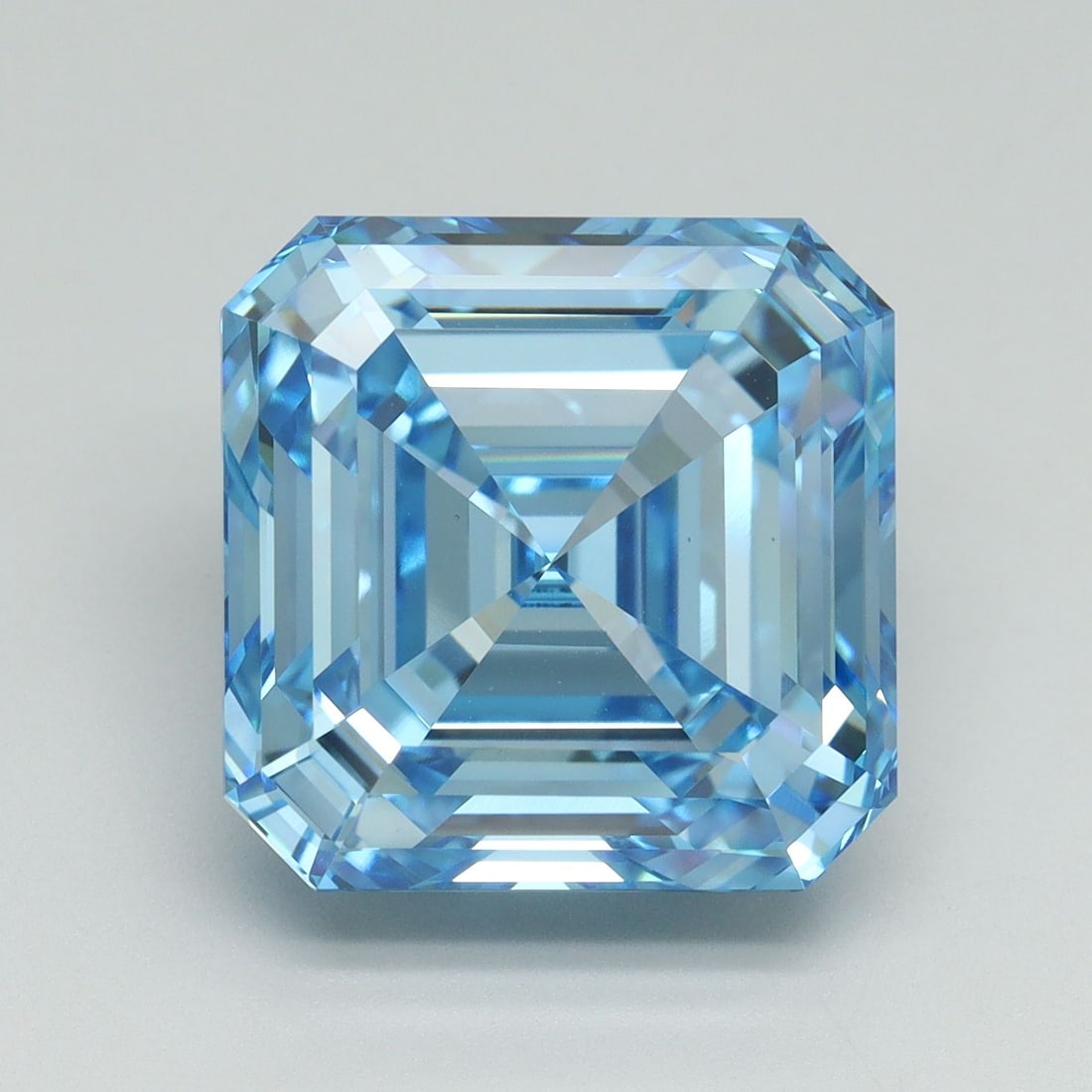 Loose Diamond - ASSCHER 10.43ct Fancy Vivid Blue VS1: Loose Diamond - ASSCHER 10.43ct Fancy Vivid Blue VS1 Source: This is a real non-mined Diamond that has been grown in a lab Shape: ASSCHER Carats: 10.43 Color: Fancy Vivid Blue Certification: IGI Video