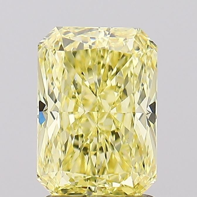 Loose Diamond - RADIANT 2.08ct Fancy Yellow VVS2: Loose Diamond - RADIANT 2.08ct Fancy Yellow VVS2 Source: This is a real non-mined Diamond that has been grown in a lab Shape: RADIANT Carats: 2.08 Color: Fancy Yellow Certification: IGI Video: