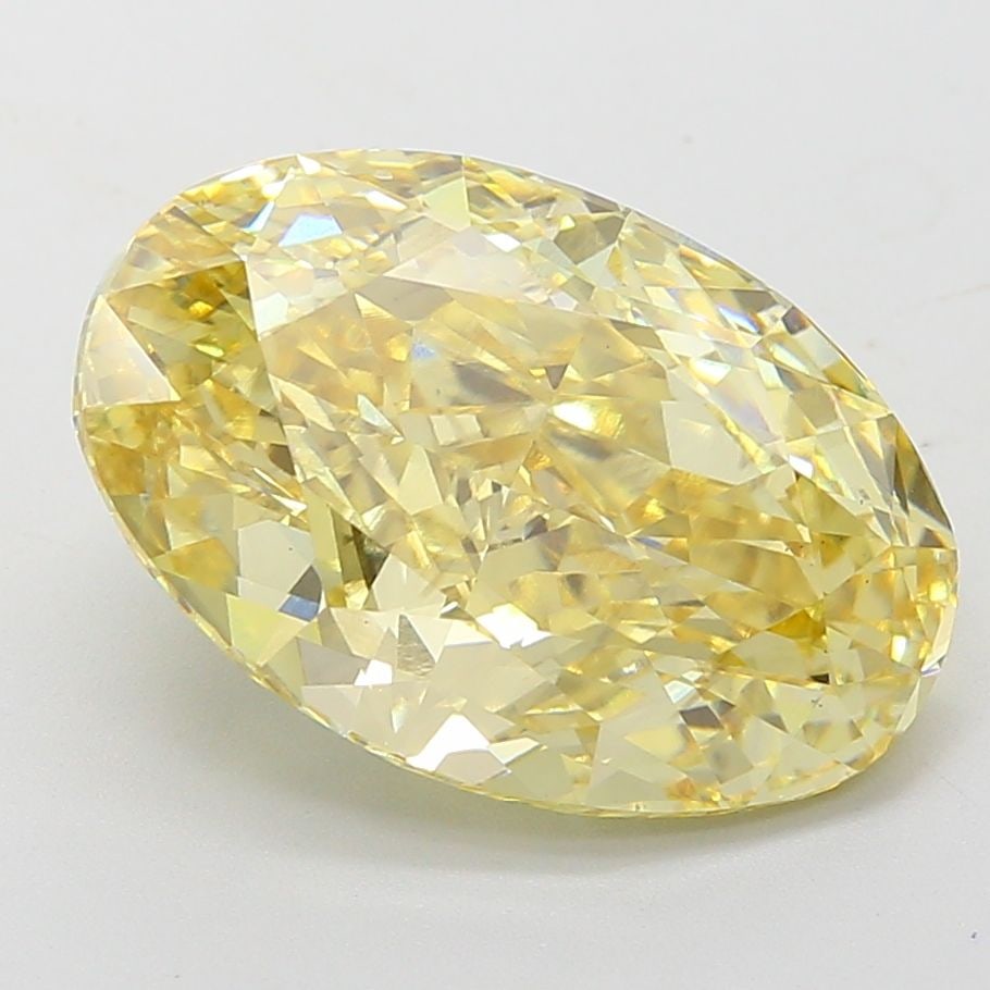 Loose Diamond - OVAL 8.06ct Fancy Intense Yellow VS2: Loose Diamond - OVAL 8.06ct Fancy Intense Yellow VS2 Source: This is a real non-mined Diamond that has been grown in a lab Shape: OVAL Carats: 8.06 Color: Fancy Intense Yellow Certification: IGI Video