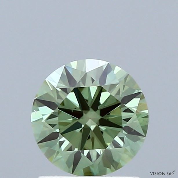 Loose Diamond - ROUND 0.96ct Fancy Vivid Green VS2: Loose Diamond - ROUND 0.96ct Fancy Vivid Green VS2 Source: This is a real non-mined Diamond that has been grown in a lab Shape: ROUND Carats: 0.96 Color: Fancy Vivid Green Certification: IGI Video: