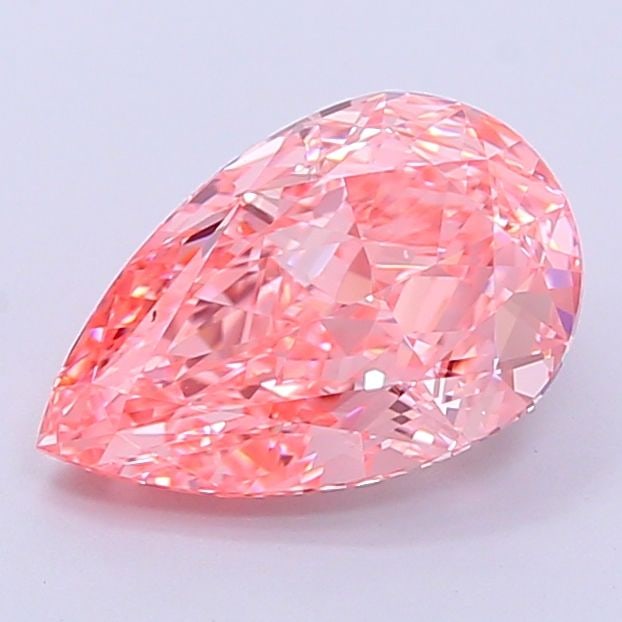 Loose Diamond - PEAR 2.39ct Fancy Vivid Pink VVS1: Loose Diamond - PEAR 2.39ct Fancy Vivid Pink VVS1 Source: This is a real non-mined Diamond that has been grown in a lab Shape: PEAR Carats: 2.39 Color: Fancy Vivid Pink Certification: IGI Video: