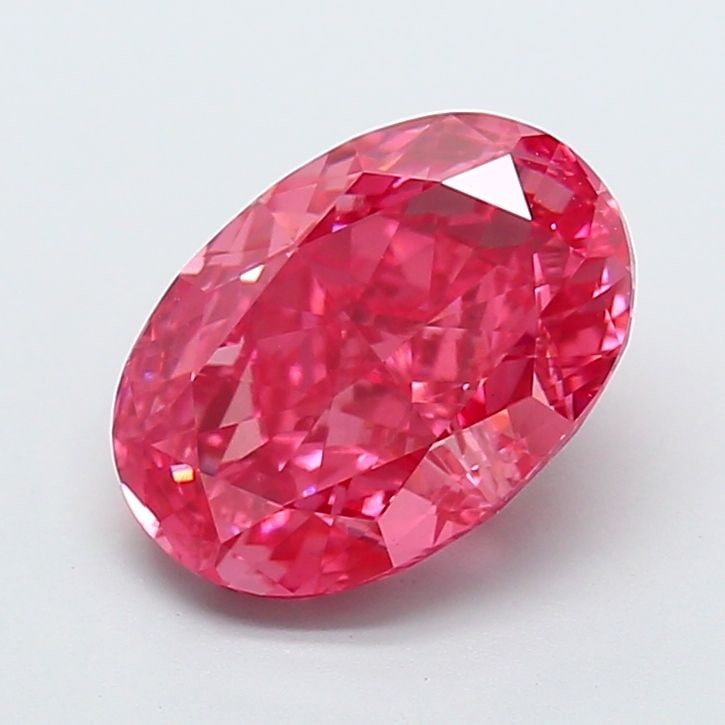 Loose Diamond - OVAL 4.09ct Fancy Vivid Pink VS1: Loose Diamond - OVAL 4.09ct Fancy Vivid Pink VS1 Source: This is a real non-mined Diamond that has been grown in a lab Shape: OVAL Carats: 4.09 Color: Fancy Vivid Pink Certification: IGI Video:
