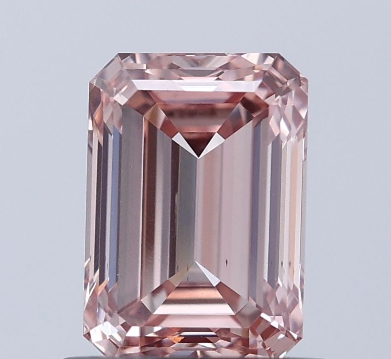 Loose Diamond - EMERALD 0.98ct Fancy Light Pinkish Brown VS1: Loose Diamond - EMERALD 0.98ct Fancy Light Pinkish Brown VS1 Source: This is a real non-mined Diamond that has been grown in a lab Shape: EMERALD Carats: 0.98 Color: Fancy Light Pinkish Brown Certific