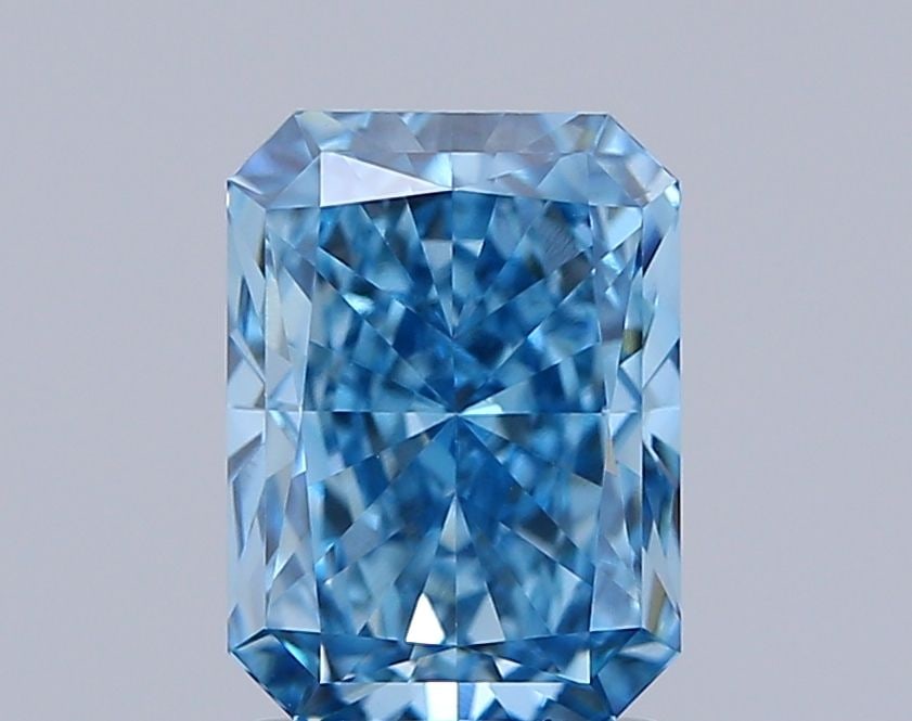 Loose Diamond - RADIANT 1.69ct Fancy Vivid Blue VVS2: Loose Diamond - RADIANT 1.69ct Fancy Vivid Blue VVS2 Source: This is a real non-mined Diamond that has been grown in a lab Shape: RADIANT Carats: 1.69 Color: Fancy Vivid Blue Certification: NONE Video