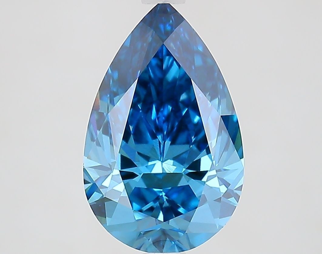 Loose Diamond - PEAR 2.95ct Fancy Vivid Blue VVS2: Loose Diamond - PEAR 2.95ct Fancy Vivid Blue VVS2 Source: This is a real non-mined Diamond that has been grown in a lab Shape: PEAR Carats: 2.95 Color: Fancy Vivid Blue Certification: IGI Video: