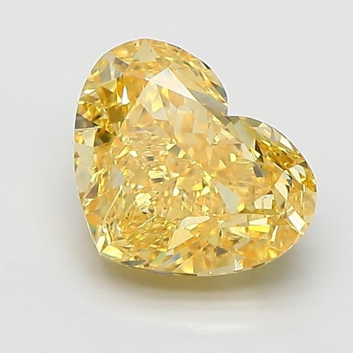 Loose Diamond - HEART 2.06ct Fancy Vivid Yellow VS1: Loose Diamond - HEART 2.06ct Fancy Vivid Yellow VS1 Source: This is a real non-mined Diamond that has been grown in a lab Shape: HEART Carats: 2.06 Color: Fancy Vivid Yellow Certification: IGI Video: