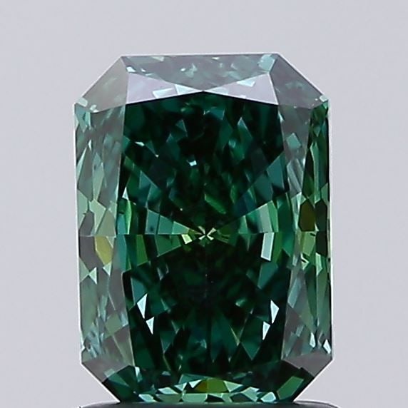 Loose Diamond - RADIANT 0.96ct Fancy Vivid Green VS1: Loose Diamond - RADIANT 0.96ct Fancy Vivid Green VS1 Source: This is a real non-mined Diamond that has been grown in a lab Shape: RADIANT Carats: 0.96 Color: Fancy Vivid Green Certification: NONE Vide