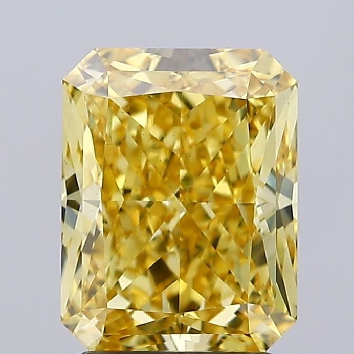 Loose Diamond - RADIANT 2.58ct Fancy Vivid Yellow VS1: Loose Diamond - RADIANT 2.58ct Fancy Vivid Yellow VS1 Source: This is a real non-mined Diamond that has been grown in a lab Shape: RADIANT Carats: 2.58 Color: Fancy Vivid Yellow Certification: IGI Vid
