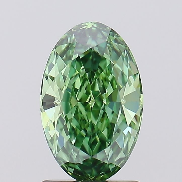 Loose Diamond - OVAL 1.49ct Fancy Vivid Green VVS1: Loose Diamond - OVAL 1.49ct Fancy Vivid Green VVS1 Source: This is a real non-mined Diamond that has been grown in a lab Shape: OVAL Carats: 1.49 Color: Fancy Vivid Green Certification: IGI Video: