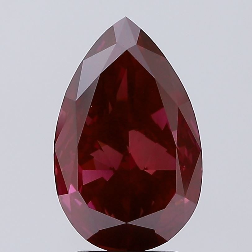 Loose Diamond - PEAR 4.0ct Fancy Vivid Red VS1: Loose Diamond - PEAR 4.0ct Fancy Vivid Red VS1 Source: This is a real non-mined Diamond that has been grown in a lab Shape: PEAR Carats: 4.0 Color: Fancy Vivid Red Certification: NONE Video: