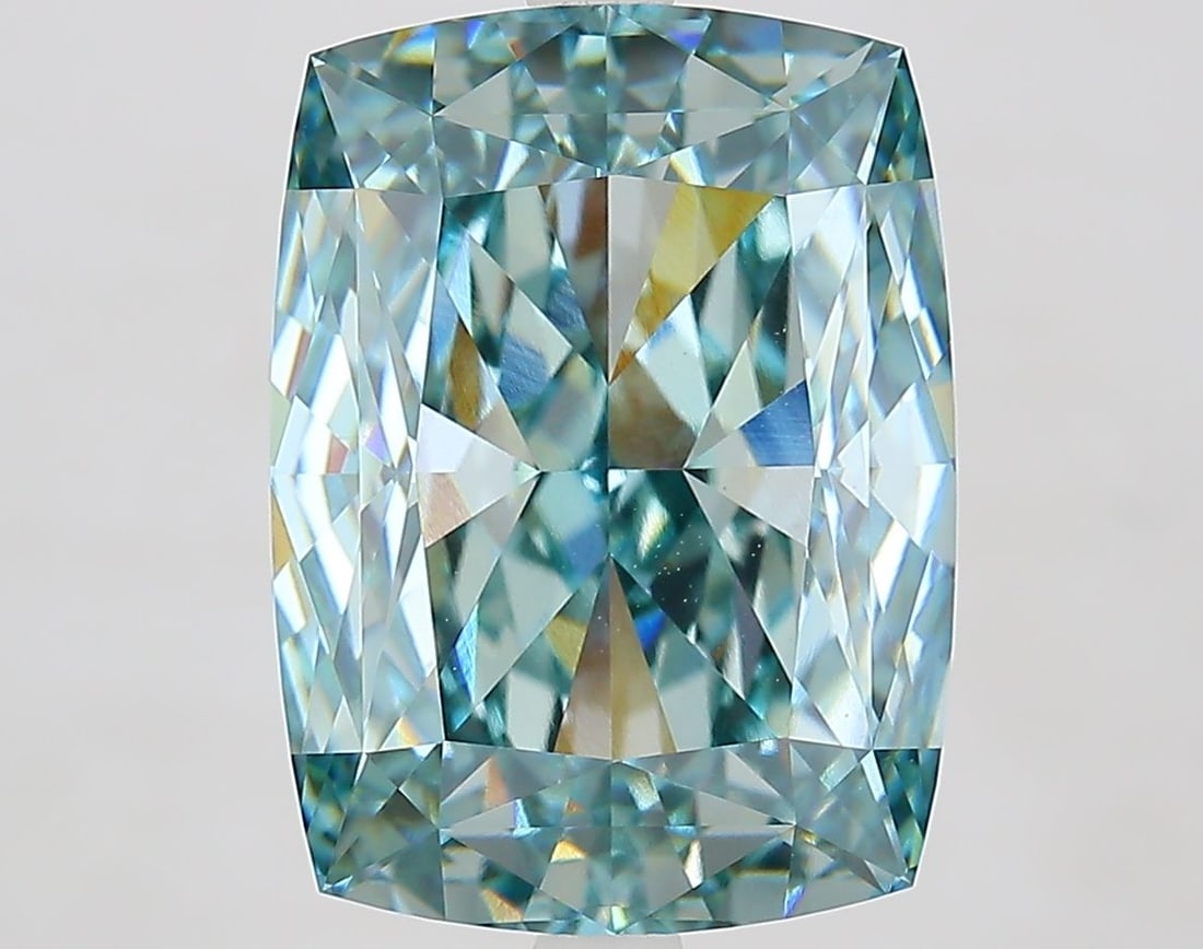 Loose Diamond - CUSHION MODIFIED 8.82ct Fancy Intense Green VVS2: Loose Diamond - CUSHION MODIFIED 8.82ct Fancy Intense Green VVS2 Source: This is a real non-mined Diamond that has been grown in a lab Shape: CUSHION MODIFIED Carats: 8.82 Color: Fancy Intense Green C