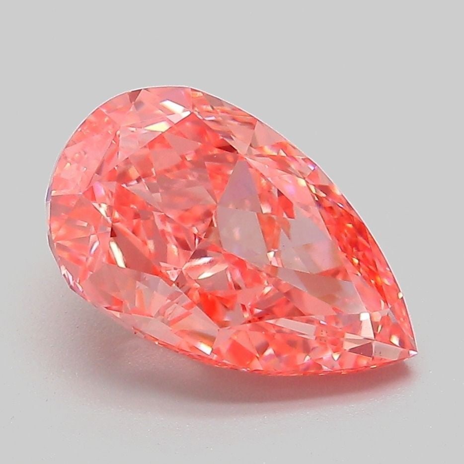 Loose Diamond - PEAR 3.13ct Fancy Vivid Pink VS1: Loose Diamond - PEAR 3.13ct Fancy Vivid Pink VS1 Source: This is a real non-mined Diamond that has been grown in a lab Shape: PEAR Carats: 3.13 Color: Fancy Vivid Pink Certification: IGI Video: