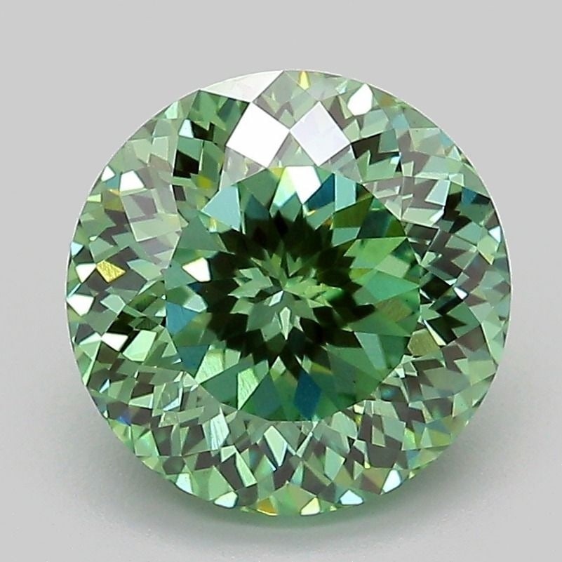 Loose Diamond - ROUND 3.03ct Fancy Vivid Green VS1: Loose Diamond - ROUND 3.03ct Fancy Vivid Green VS1 Source: This is a real non-mined Diamond that has been grown in a lab Shape: ROUND Carats: 3.03 Color: Fancy Vivid Green Certification: IGI PLEASE NO