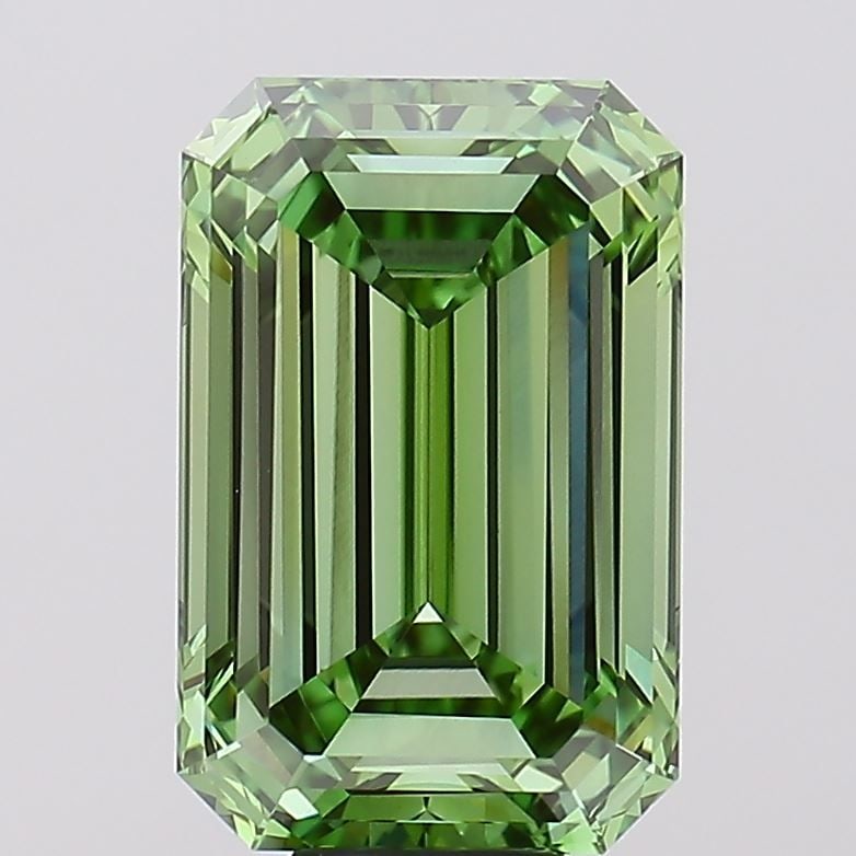 Loose Diamond - EMERALD 12.02ct Fancy Vivid Green VVS2: Loose Diamond - EMERALD 12.02ct Fancy Vivid Green VVS2 Source: This is a real non-mined Diamond that has been grown in a lab Shape: EMERALD Carats: 12.02 Color: Fancy Vivid Green Certification: IGI Vi