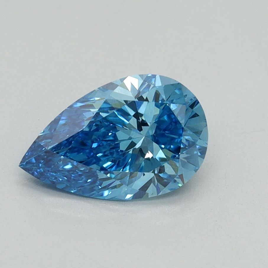 Loose Diamond - PEAR 1.01ct Fancy Vivid Blue VS2: Loose Diamond - PEAR 1.01ct Fancy Vivid Blue VS2 Source: This is a real non-mined Diamond that has been grown in a lab Shape: PEAR Carats: 1.01 Color: Fancy Vivid Blue Certification: IGI Video: