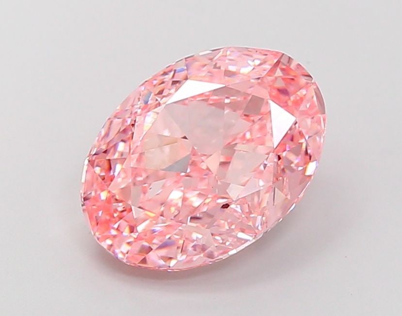 Loose Diamond - OVAL 4.84ct Fancy Vivid Pink VS1: Loose Diamond - OVAL 4.84ct Fancy Vivid Pink VS1 Source: This is a real non-mined Diamond that has been grown in a lab Shape: OVAL Carats: 4.84 Color: Fancy Vivid Pink Certification: IGI Video:
