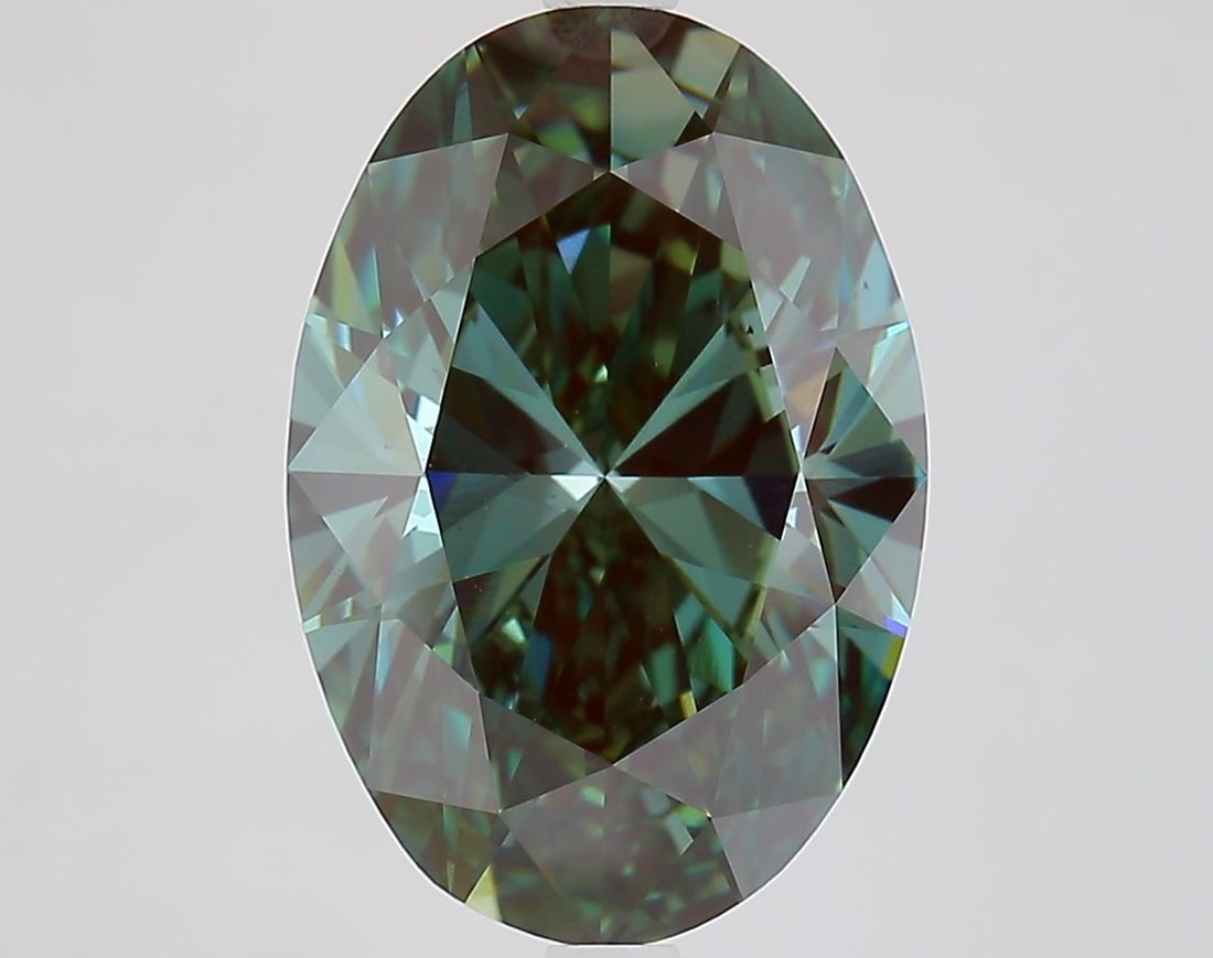 Loose Diamond - OVAL 5.5ct Fancy Deep Green VS1: Loose Diamond - OVAL 5.5ct Fancy Deep Green VS1 Source: This is a real non-mined Diamond that has been grown in a lab Shape: OVAL Carats: 5.5 Color: Fancy Deep Green Certification: IGI Video: Video