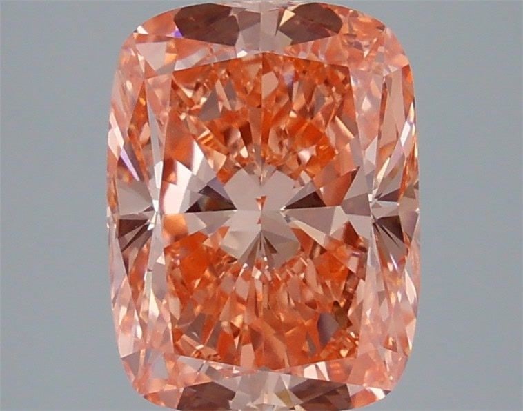 Loose Diamond - CUSHION MODIFIED 3.09ct Fancy Vivid Orangey Pink VS1: Loose Diamond - CUSHION MODIFIED 3.09ct Fancy Vivid Orangey Pink VS1 Source: This is a real non-mined Diamond that has been grown in a lab Shape: CUSHION MODIFIED Carats: 3.09 Color: Fancy Vivid Orang