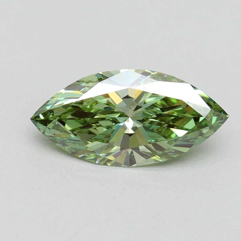 Loose Diamond - MARQUISE 1.0ct Fancy Vivid Green VS1: Loose Diamond - MARQUISE 1.0ct Fancy Vivid Green VS1 Source: This is a real non-mined Diamond that has been grown in a lab Shape: MARQUISE Carats: 1.0 Color: Fancy Vivid Green Certification: IGI Video