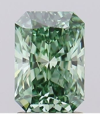Loose Diamond - RADIANT 1.52ct Fancy Green VS1: Loose Diamond - RADIANT 1.52ct Fancy Green VS1 Source: This is a real non-mined Diamond that has been grown in a lab Shape: RADIANT Carats: 1.52 Color: Fancy Green Certification: NONE Video: