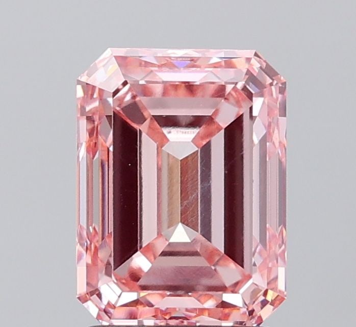 Loose Diamond - EMERALD 3.01ct Fancy Intense Pink VS2: Loose Diamond - EMERALD 3.01ct Fancy Intense Pink VS2 Source: This is a real non-mined Diamond that has been grown in a lab Shape: EMERALD Carats: 3.01 Color: Fancy Intense Pink Certification: IGI Vid