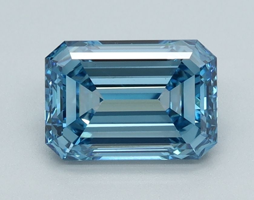 Loose Diamond - EMERALD 1.19ct Fancy Vivid Blue VS1: Loose Diamond - EMERALD 1.19ct Fancy Vivid Blue VS1 Source: This is a real non-mined Diamond that has been grown in a lab Shape: EMERALD Carats: 1.19 Color: Fancy Vivid Blue Certification: IGI Video: