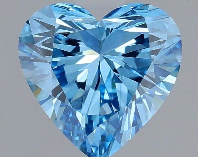 Loose Diamond - HEART 0.77ct Fancy Vivid Blue VS1: Loose Diamond - HEART 0.77ct Fancy Vivid Blue VS1 Source: This is a real non-mined Diamond that has been grown in a lab Shape: HEART Carats: 0.77 Color: Fancy Vivid Blue Certification: IGI Video: