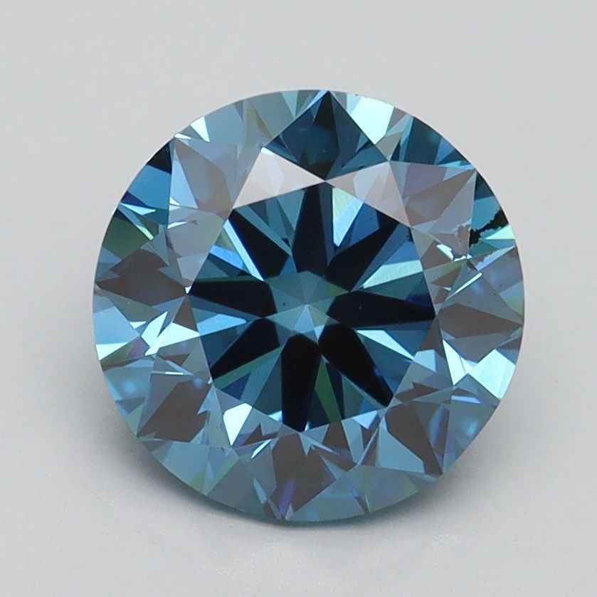 Loose Diamond - ROUND 2.09ct Fancy Vivid Blue SI1: Loose Diamond - ROUND 2.09ct Fancy Vivid Blue SI1 Source: This is a real non-mined Diamond that has been grown in a lab Shape: ROUND Carats: 2.09 Color: Fancy Vivid Blue Certification: IGI Video: