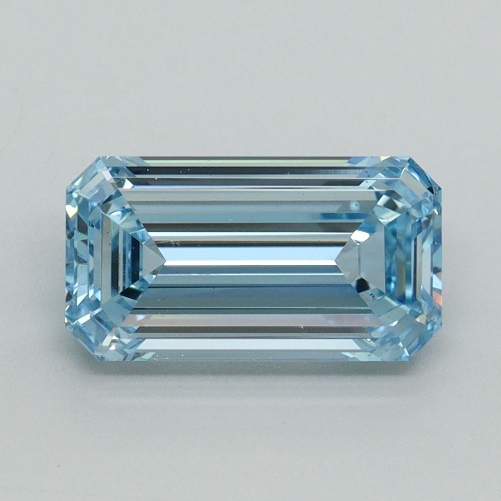 Loose Diamond - EMERALD 2.08ct Fancy Intense Blue VS1: Loose Diamond - EMERALD 2.08ct Fancy Intense Blue VS1 Source: This is a real non-mined Diamond that has been grown in a lab Shape: EMERALD Carats: 2.08 Color: Fancy Intense Blue Certification: IGI Vid