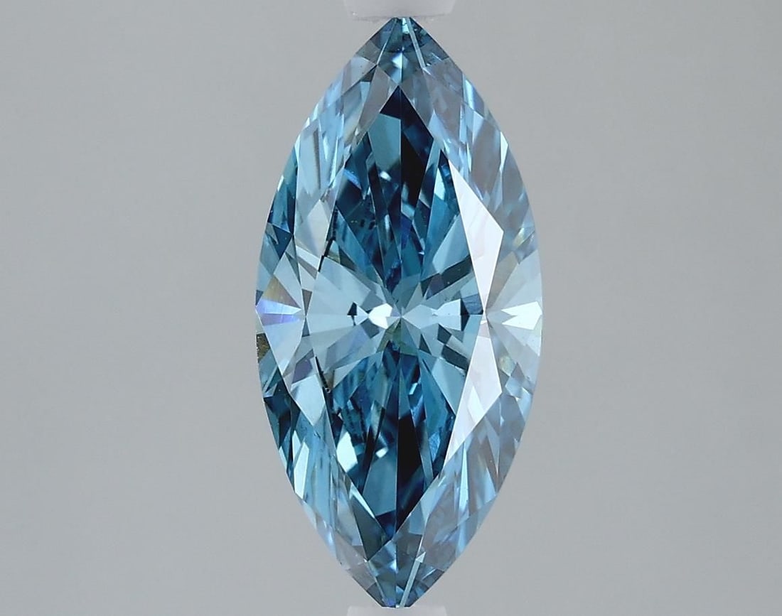 Loose Diamond - MARQUISE 1.67ct Fancy Vivid Blue VS1: Loose Diamond - MARQUISE 1.67ct Fancy Vivid Blue VS1 Source: This is a real non-mined Diamond that has been grown in a lab Shape: MARQUISE Carats: 1.67 Color: Fancy Vivid Blue Certification: IGI Video