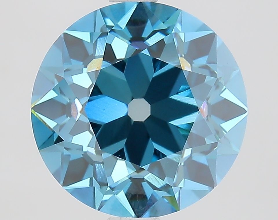 Loose Diamond - EUROPEAN CUT 3.05ct Fancy Vivid Blue VS1: Loose Diamond - EUROPEAN CUT 3.05ct Fancy Vivid Blue VS1 Source: This is a real non-mined Diamond that has been grown in a lab Shape: EUROPEAN CUT Carats: 3.05 Color: Fancy Vivid Blue Certification: I